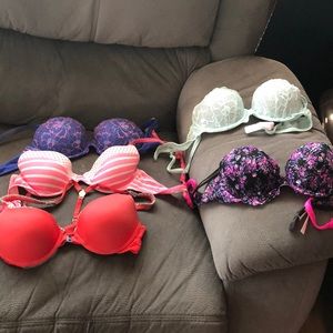 Victoria Secret, Pink and Tommy Hilfiger bras